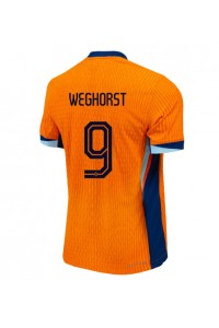 Nederland Wout Weghorst #9 Fotballdrakt Hjemme Klær EM 2024 Korte ermer